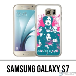 Funda Samsung Galaxy S7 - Splash de personajes del juego Squid
