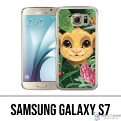 Coque Samsung Galaxy S7 - Disney Simba Bebe Feuilles