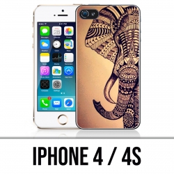 IPhone 4 / 4S Fall - Weinlese-aztekischer Elefant