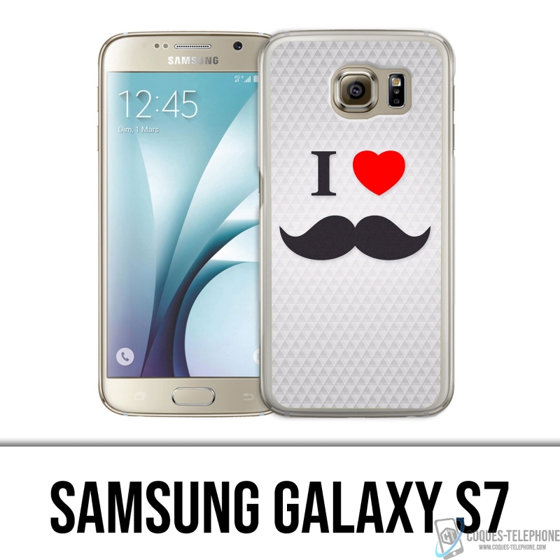 Samsung Galaxy S7 Case - Ich liebe Schnurrbart