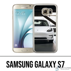 Custodia per Samsung Galaxy S7 - Tesla Model 3 bianca