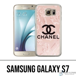Funda Samsung Galaxy S7 - Fondo Rosa Chanel
