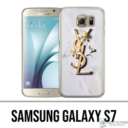Samsung Galaxy S7 case - YSL Yves Saint Laurent Marble Flowers
