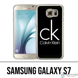 Custodia Samsung Galaxy S7 - Logo Calvin Klein Nera