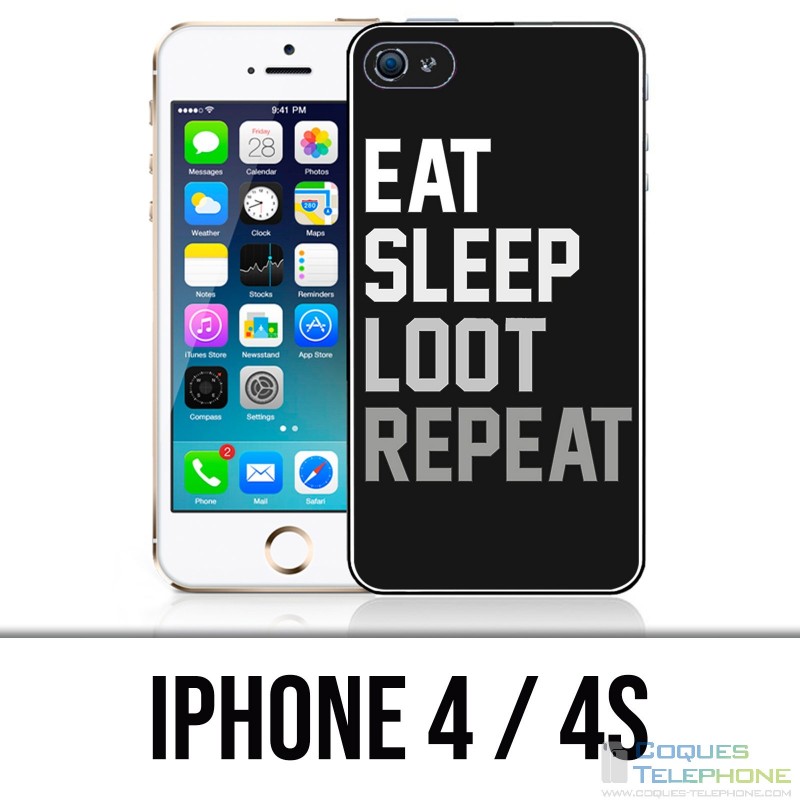 Custodia per iPhone 4 / 4S - Eat Sleep Loot Repeat