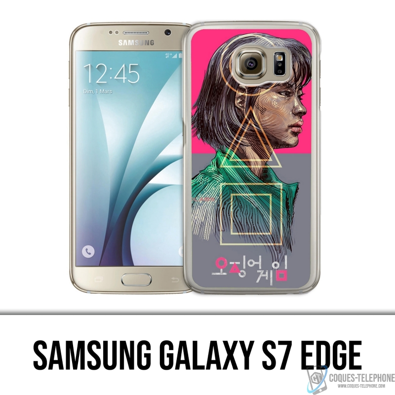 Coque Samsung Galaxy S7 edge - Squid Game Girl Fanart