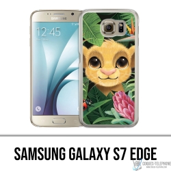 Coque Samsung Galaxy S7 edge - Disney Simba Bebe Feuilles