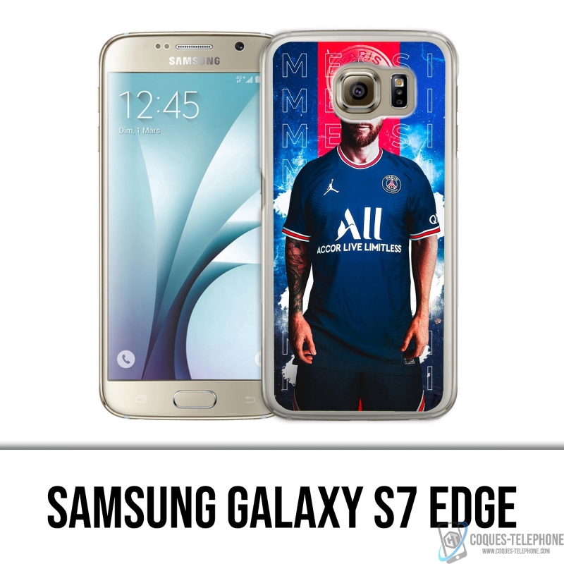Coque Samsung Galaxy S7 edge - Messi PSG