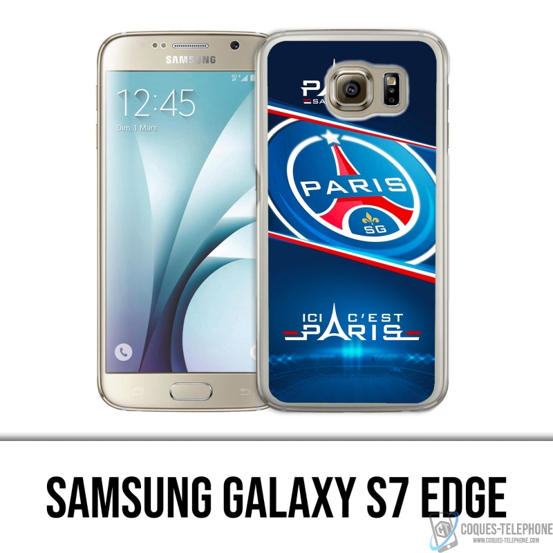 Coque Samsung Galaxy S7 edge - PSG Ici Cest Paris