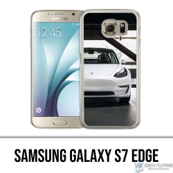 Carcasa para Samsung Galaxy S7 edge - Tesla Model 3 Blanca