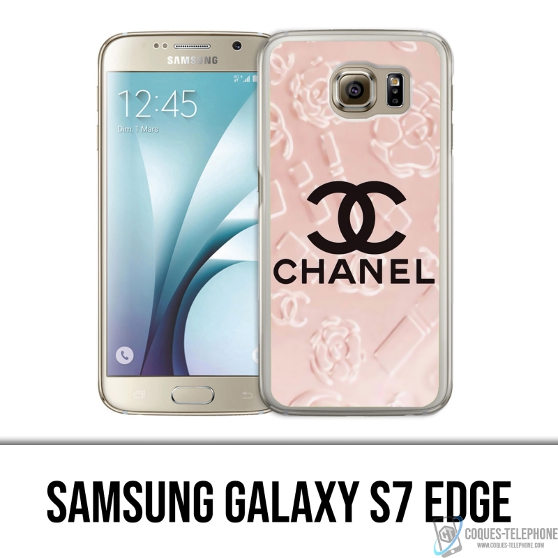 Coque Samsung Galaxy S7 edge - Chanel Fond Rose