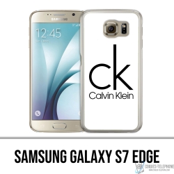 Cover Samsung Galaxy S7 edge - Calvin Klein Logo Bianco