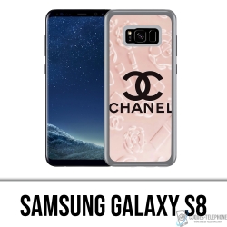 Funda Samsung Galaxy S8 - Fondo Rosa Chanel