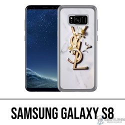 Coque Samsung Galaxy S8 - YSL Yves Saint Laurent Marbre Fleurs