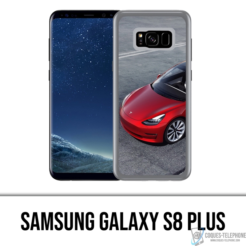 Coque Samsung Galaxy S8 Plus - Tesla Model 3 Rouge
