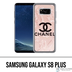 Custodia Samsung Galaxy S8 Plus - Sfondo rosa Chanel