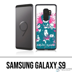 Funda Samsung Galaxy S9 - Splash de personajes del juego Squid