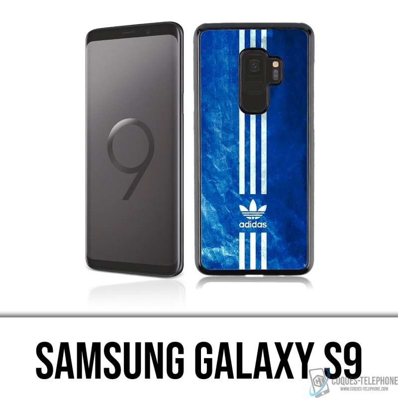 Coque Samsung Galaxy S9 - Adidas Bandes Bleu