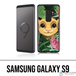 Coque Samsung Galaxy S9 - Disney Simba Bebe Feuilles