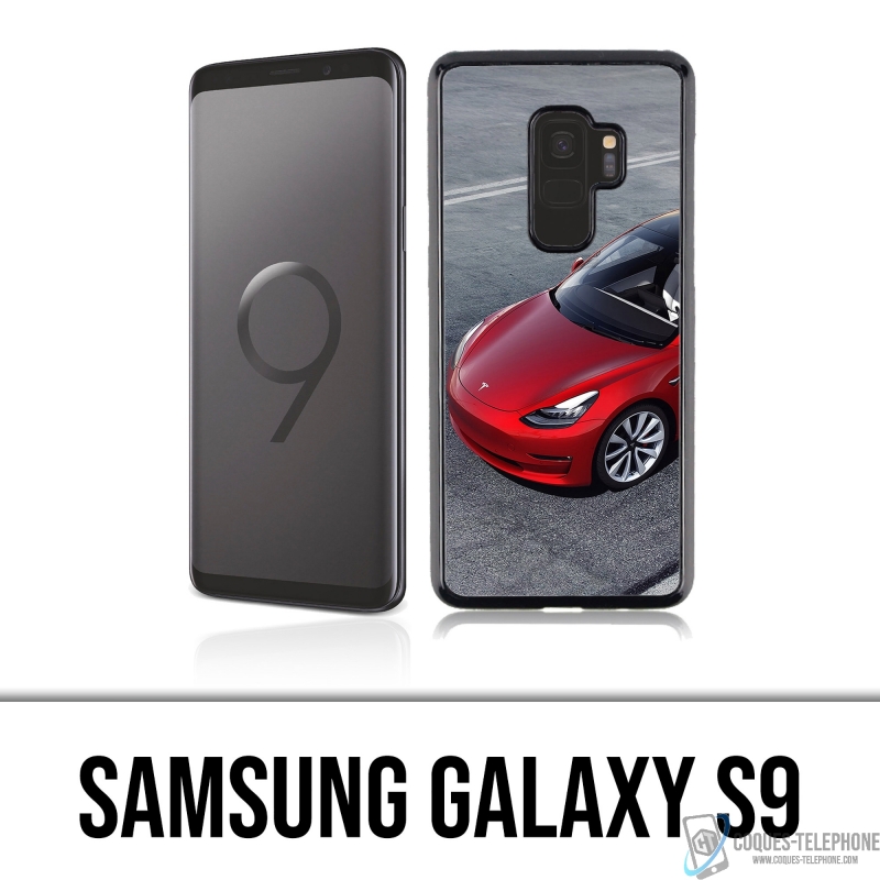 Carcasa para Samsung Galaxy S9 - Tesla Model 3 Roja