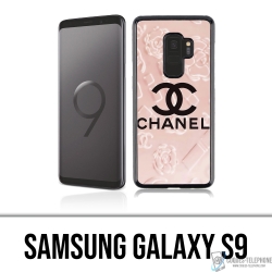 Custodia Samsung Galaxy S9 - Sfondo rosa Chanel