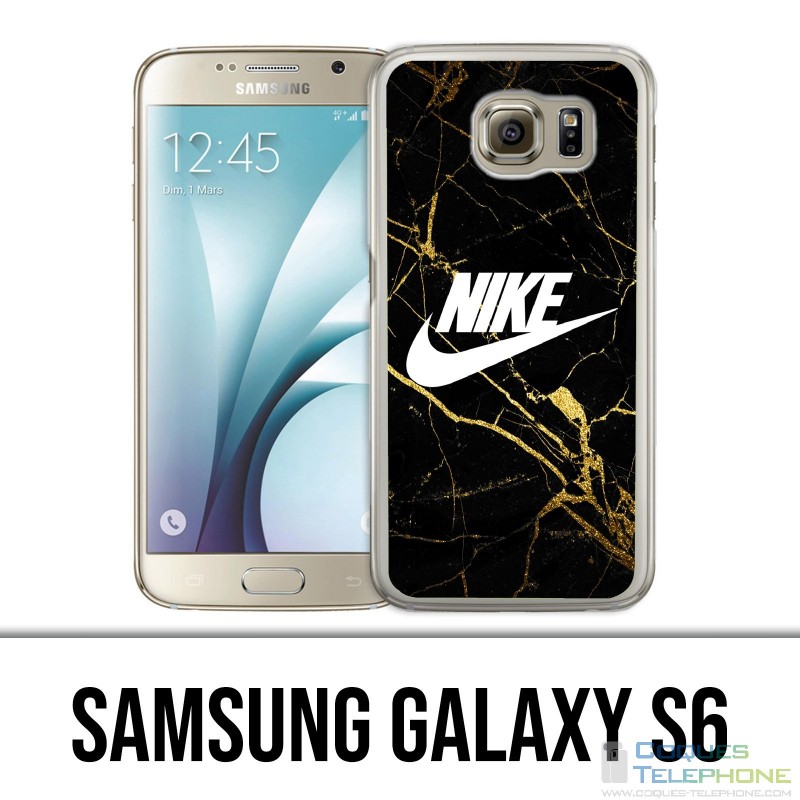 Samsung Galaxy S6 Case - Nike Logo Gold Marble