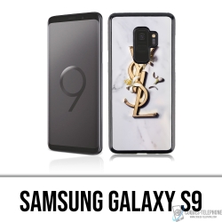 Coque Samsung Galaxy S9 - YSL Yves Saint Laurent Marbre Fleurs