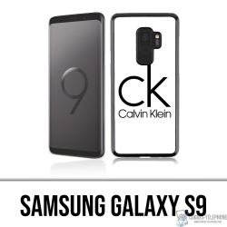 Coque Samsung Galaxy S9 - Calvin Klein Logo Blanc