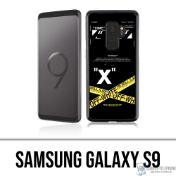 Custodia per Samsung Galaxy S9 - Righe incrociate bianco sporco