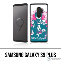 Funda Samsung Galaxy S9 Plus - Splash de personajes del juego Squid