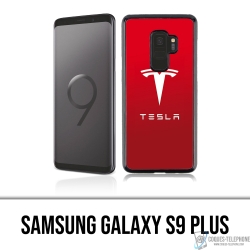 Custodia per Samsung Galaxy S9 Plus - Logo Tesla rosso