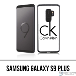 Custodia per Samsung Galaxy S9 Plus - Logo Calvin Klein bianco