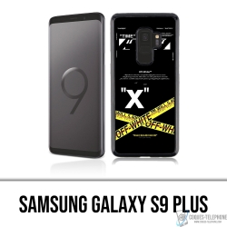Custodia per Samsung Galaxy S9 Plus - Righe incrociate bianco sporco