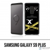 Custodia per Samsung Galaxy S9 Plus - Righe incrociate bianco sporco