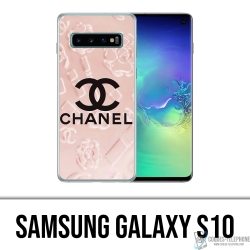 Funda Samsung Galaxy S10 - Fondo Rosa Chanel