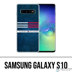 Custodia per Samsung Galaxy S10 - Righe Tommy Hilfiger