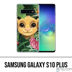 Coque Samsung Galaxy S10 Plus - Disney Simba Bebe Feuilles