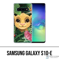 Coque Samsung Galaxy S10e - Disney Simba Bebe Feuilles