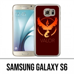 Samsung Galaxy S6 Hülle - Pokemon Go Team Red Grunge