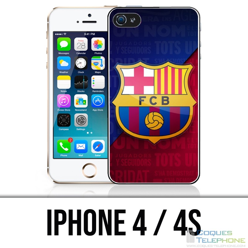 Coque iPhone 4 / 4S - Football Fc Barcelone Logo