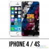 Coque iPhone 4 / 4S - Football Fcb Barca