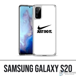 Coque Samsung Galaxy S20 - Nike Just Do It Blanc
