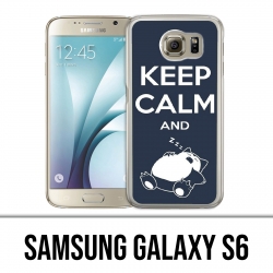 Samsung Galaxy S6 Hülle - Ronflex Pokemon Keep Calm