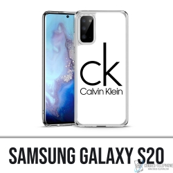 Custodia Samsung Galaxy S20 - Logo Calvin Klein Bianco