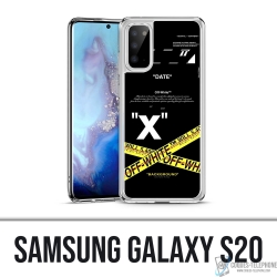 Custodia per Samsung Galaxy S20 - Righe incrociate bianco sporco