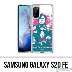 Funda Samsung Galaxy S20 FE - Splash de personajes del juego Squid