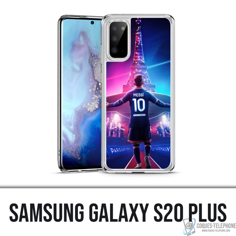 Coque Samsung Galaxy S20 Plus - Messi PSG Paris Tour Eiffel