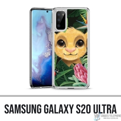 Coque Samsung Galaxy S20 Ultra - Disney Simba Bebe Feuilles