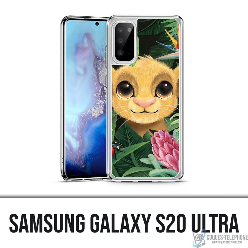 Funda Samsung Galaxy S20 Ultra - Disney Simba Baby Leaves