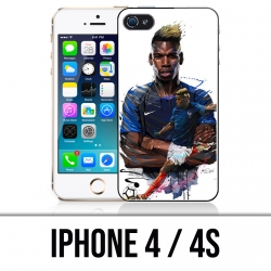 IPhone 4 / 4S Fall - Fußball Frankreich Pogba Zeichnung